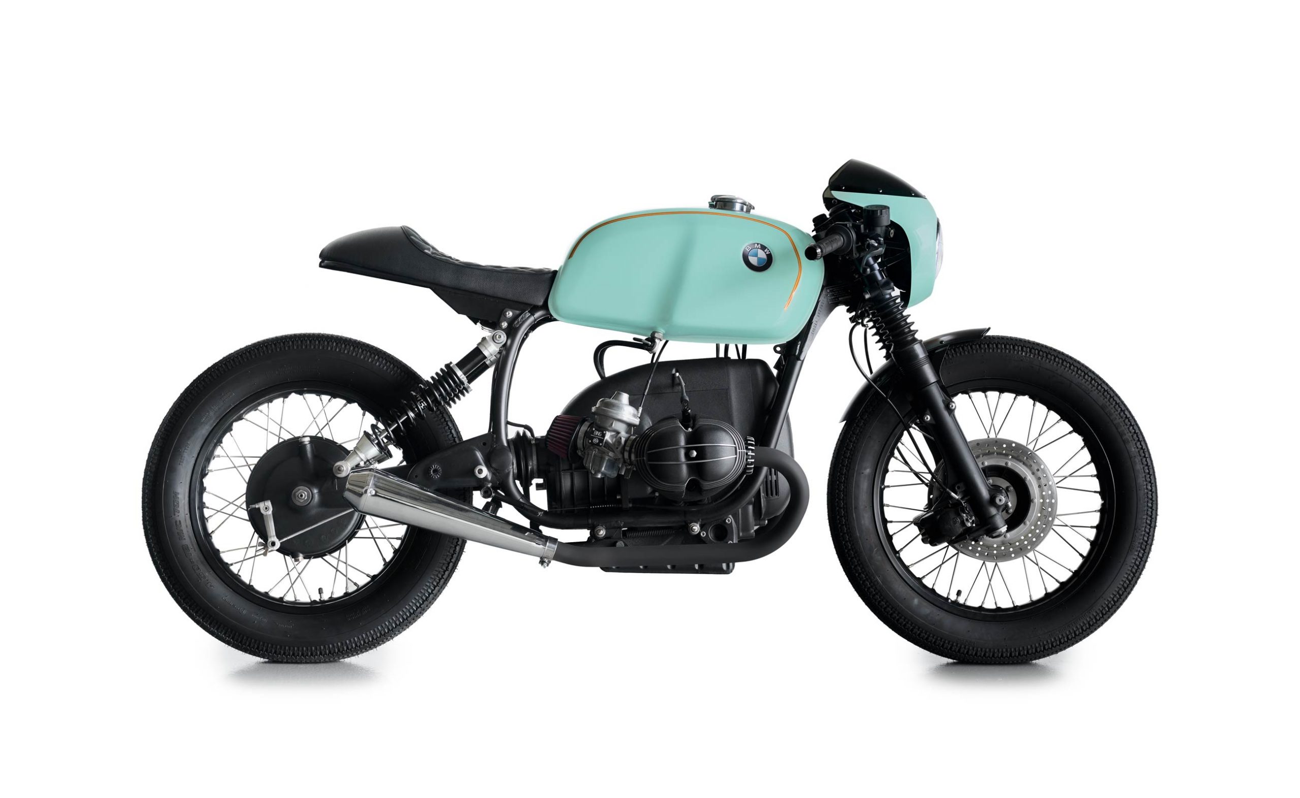cafe racer BMW R100 RS (Roadsport) Twinshock from 1976 in powder green