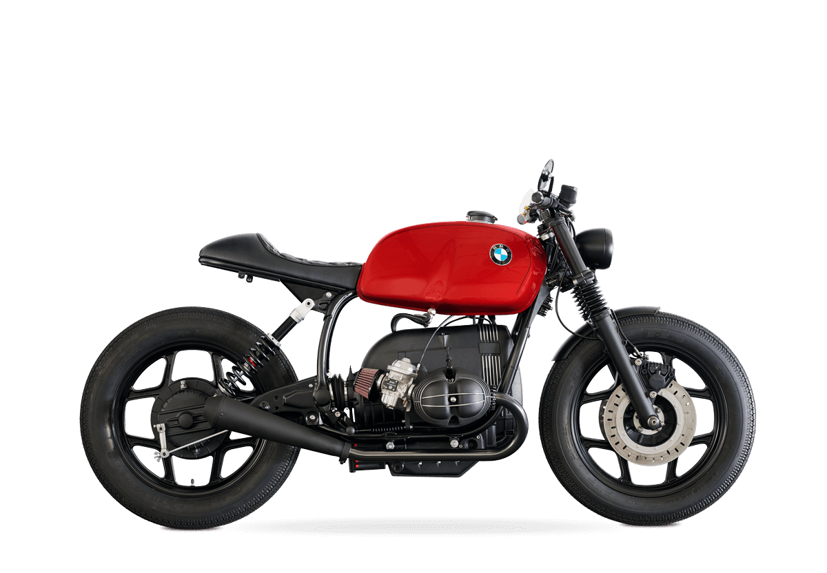 cafe racer BMW R 80 after customizing by bielamoto